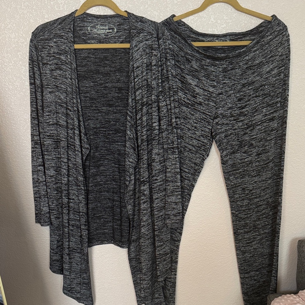 Soma’s Charcoal Women's lounge Cardigan Set